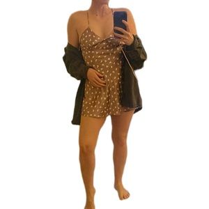 Vintage satin y2k 90s heart slip dress nightie style mini Sz small